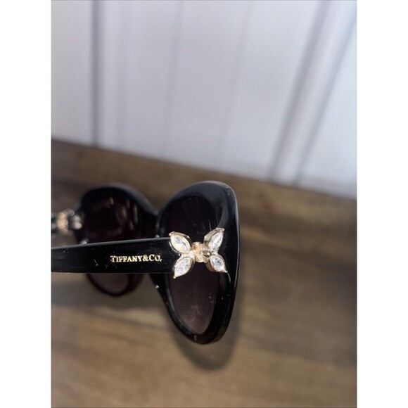 Tiffany & Co. Black Framed Sunglasses with Crystal Butterflies TF4048 main image 7
